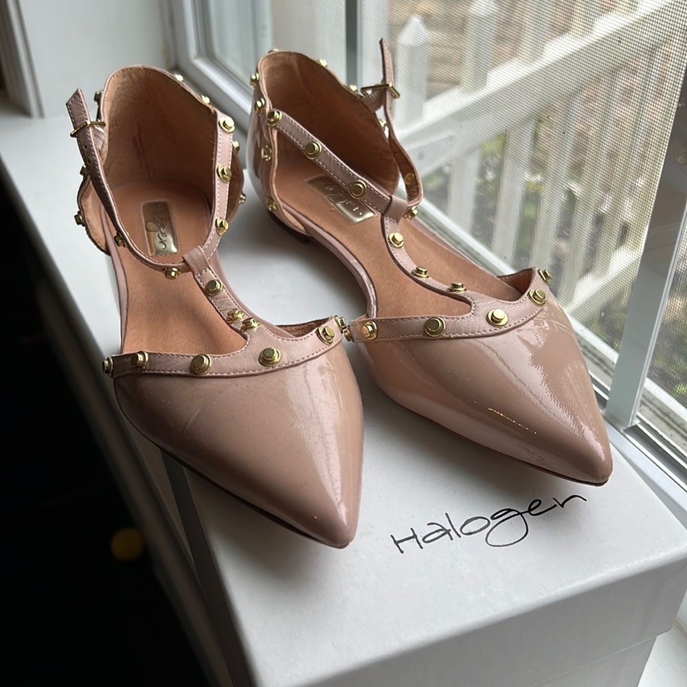 Halogen Lea flats Blush Pink/Nude size 8 very gently worn, minimal signs of wear